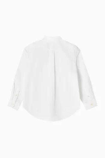 Logo Button-down Shirt in Cotton