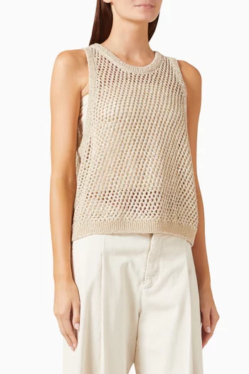 Dazzling Texture Net Top