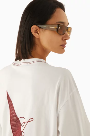 Pisco Rectangle Sunglasses in Acetate