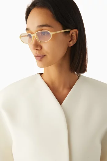 Notte Oval Sunglasses in Acetate