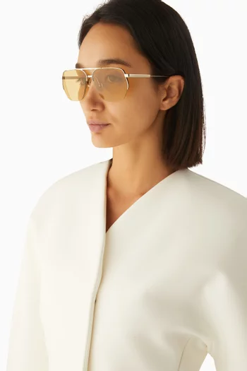 Aviador Aviator Sunglasses in Stainless Steel
