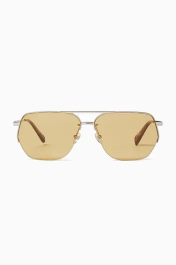 Aviador Aviator Sunglasses in Stainless Steel