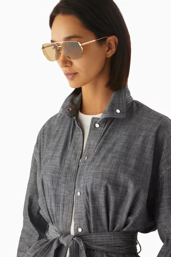 Aviador Aviator Sunglasses in Stainless Steel