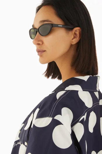 Curvo Cat-eye Sunglasses in Acetate