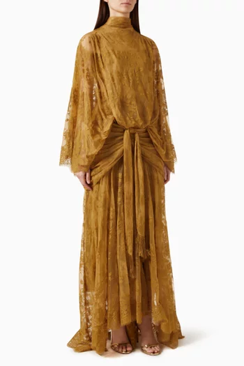 Ascent Batwing Gown in Lace