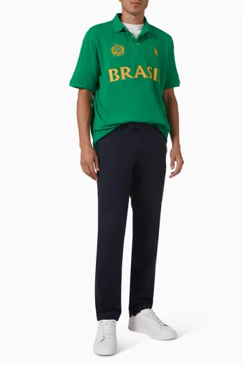 تي شيرت بولو بشعار BRASIL منسوج