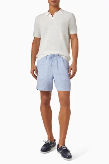 Logo Polo T-shirt in Cotton-linen