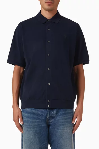 Embroidered Logo Shirt in Cotton