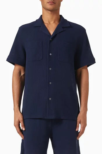 Marino Pointelle Shirt in Knit