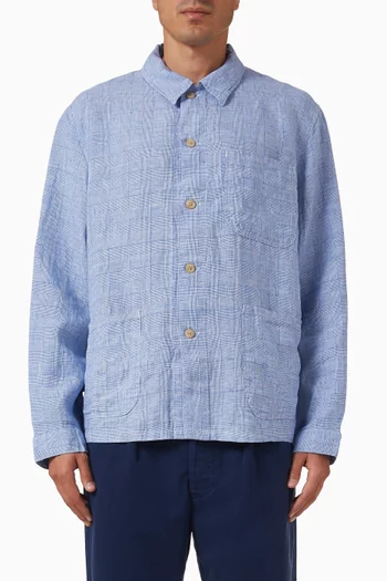 Buttoned Sport Shirt in Linen