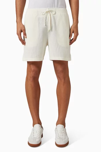 Drawstring Shorts in Mesh-knit