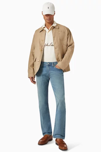 Herringbone Utility Jacket in Linen