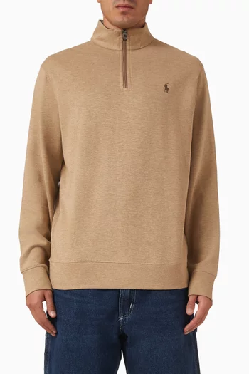 Quarter Zip Sweater in Jersey