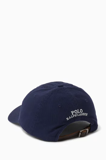 Embroidered-logo Baseball Cap in Cotton