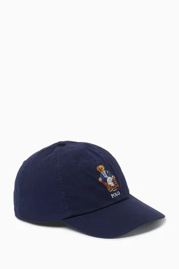 Embroidered-logo Baseball Cap in Cotton