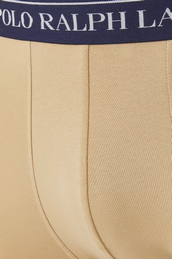 Classic Logo Trunks in Stretch Cotton, Set of 5