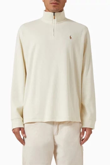 Half-zip Sweatshirt in Cotton