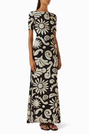 Aitana Low-back Dress in Viscose Blend