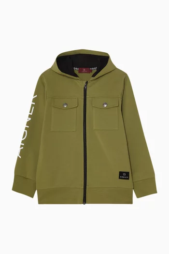 Zip-Up Hoodue