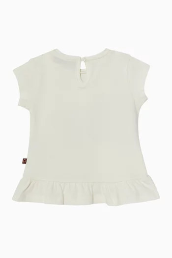 Ruffle Crossbody Bag T-Shirt in Cotton