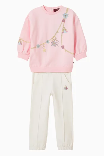 Charm Chain Sweatshirt in Cotton-jersey