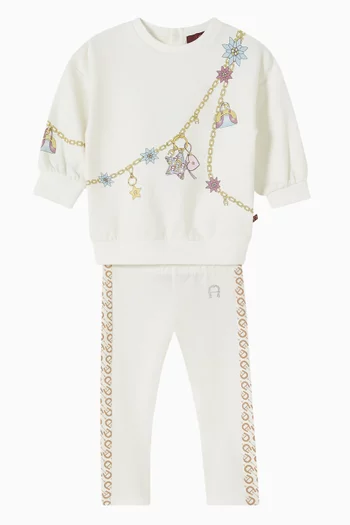 Charm Chain Sweatshirt in Cotton-jersey