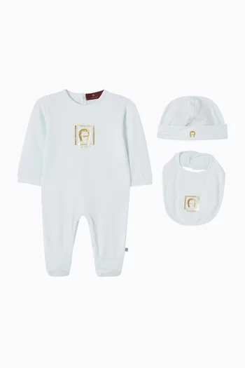 Pyjama, Bib and Beanie Gift Set