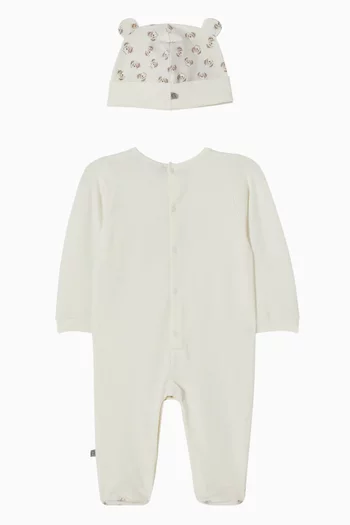 Teddy Graphic-Print Pyjama & Beanie Set