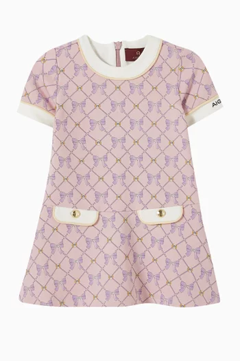 Bow-print Dress
