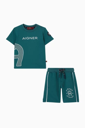 Logo T-shirt and Sweat Shorts Set