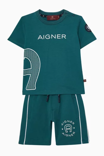 Logo T-shirt and Sweat Shorts Set