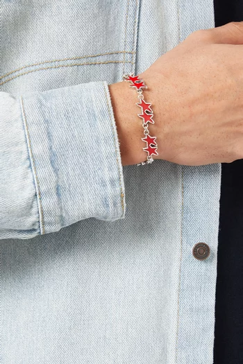 Melted Stars Bracelet in Silver-plated Brass