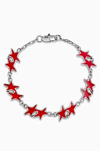 Melted Stars Bracelet in Silver-plated Brass