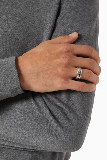Sequence Ring in Silver-plated Brass