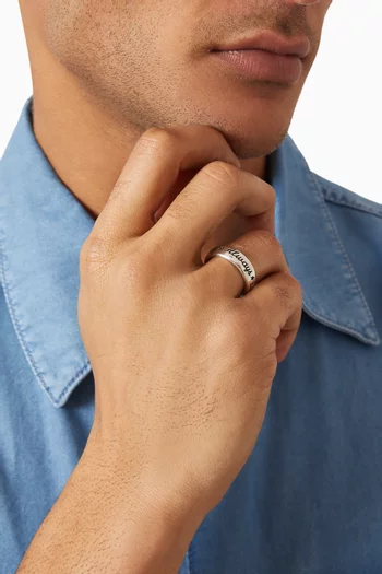 Always Lucky Band Ring in Silver-plated Brass