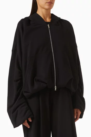 Drawstring Hoodie in Cotton Jersey