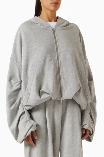 Drawstring Hoodie in Cotton Jersey