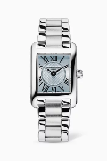Carree Stainless Steel Quartz Watch, 30mm