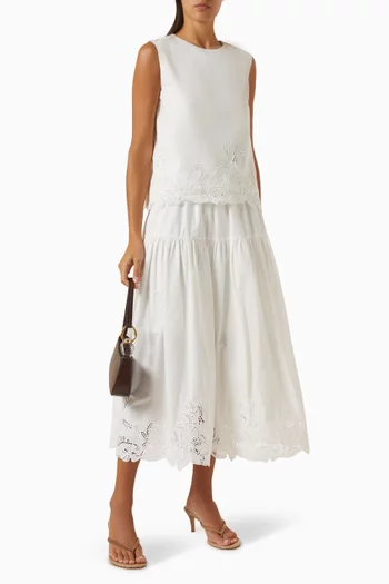 Rowan Broderie Anglaise Top in Cotton