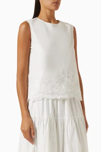 Rowan Broderie Anglaise Top in Cotton