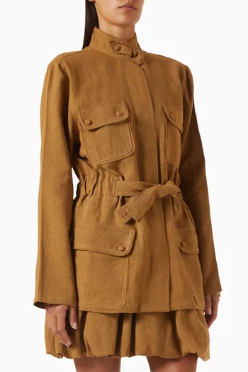 Chestnut Jacket in Linen