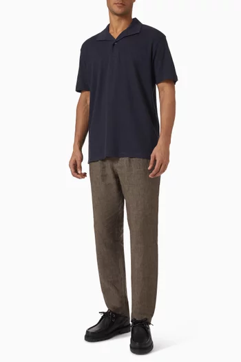 Polo Shirt in Linen Piqué