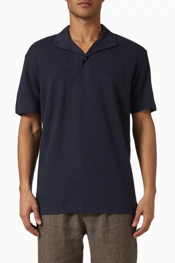 Polo Shirt in Linen Piqué
