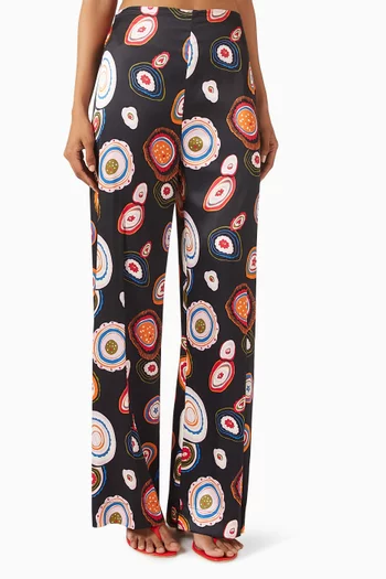 Stroll Wide-leg Pants in Silk