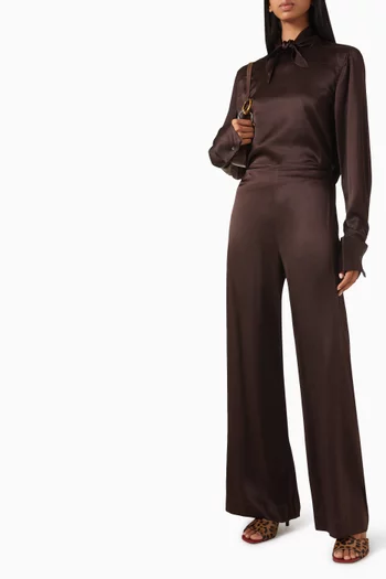 Stroll Wide-leg Pants in Silk