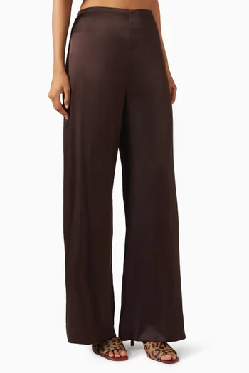 Stroll Wide-leg Pants in Silk