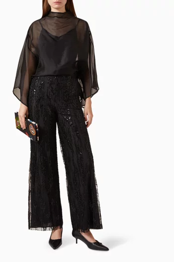 Fia Sheer Top in Silk