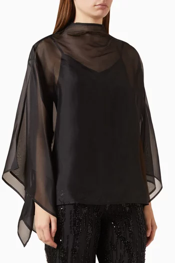 Fia Sheer Top in Silk