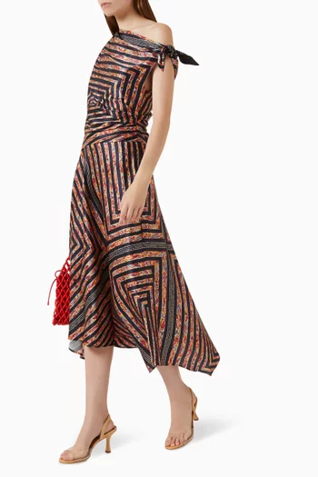 Portia Midi Dress in Silk