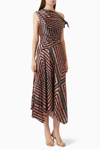 Portia Midi Dress in Silk